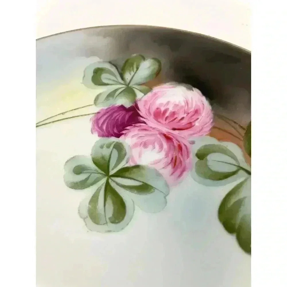 Royal Rudolstadt Prussia Hand Painted Floral Plate Roses Stein 7.5" Gold Trim - Picture 5 of 9